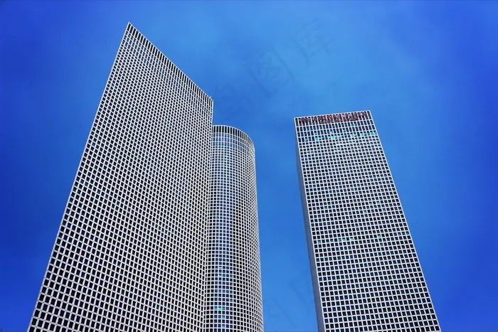 摩天大楼，塔，城市，建筑，天空，蓝色