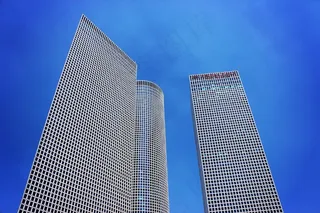 摩天大楼，塔，城市，建筑，天空，蓝色