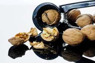 坚果，胡桃夹子，果壳，圣诞节的时候，裂纹