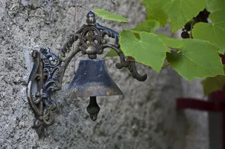 贝尔，金属，圆环，金属，青铜器，关闭，老