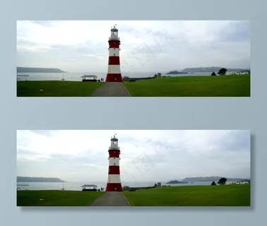 灯塔，大海，天空，景观