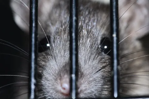 彩色老鼠，老鼠，啮齿动物，动物，毛皮，头发，笼子