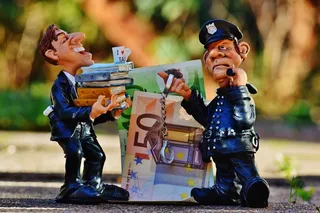 税收，逃税，警察，手铐，骗局