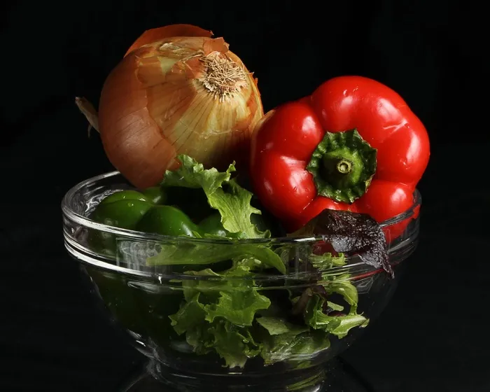 蔬菜，辣椒，洋葱，生菜，沙拉，蔬菜