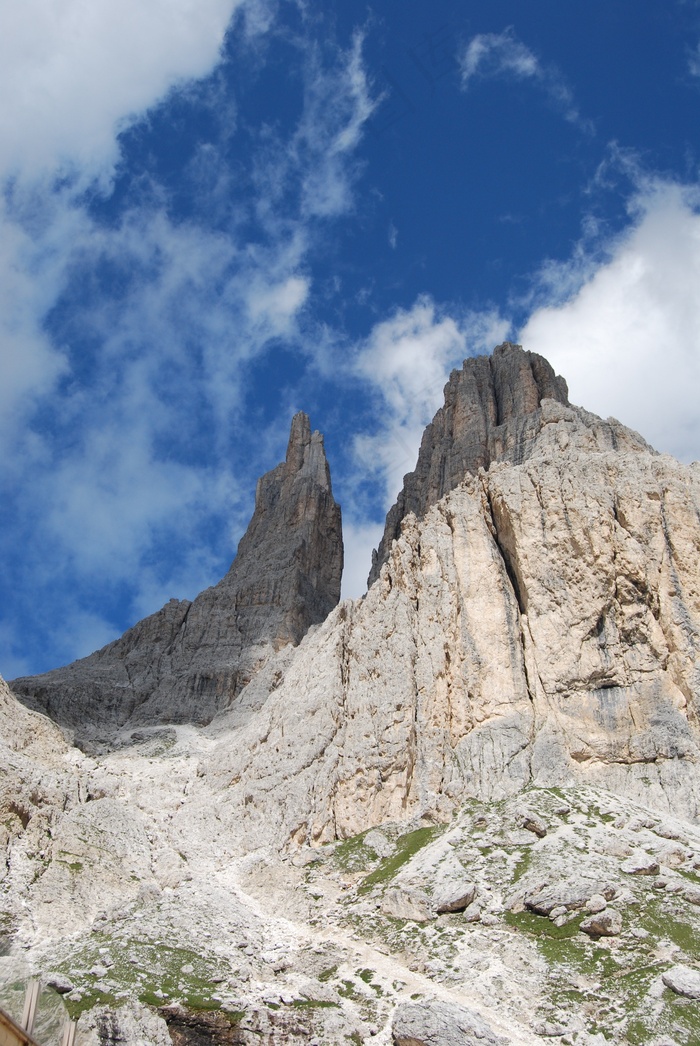 山，山，白云岩，意大利，徒步旅行，徒步旅行