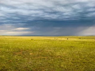 蒙古，草原，雨，云