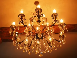 烛台，枝形吊灯，灯，照明，灯