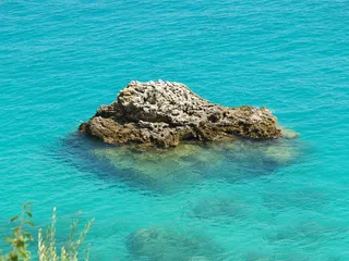 石头，海，蓝色，绿松石，水中的岩石