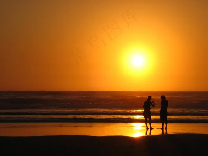 日落，海，假期，心情，浪漫，傍晚的天空