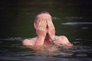 人，人，男，男子，水，冷却，冷静下来