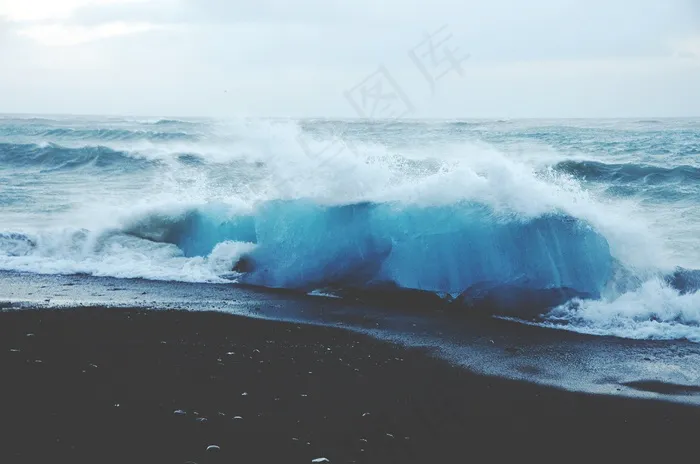 水，波浪，崩溃，海滩，海洋，大海，权力，岩