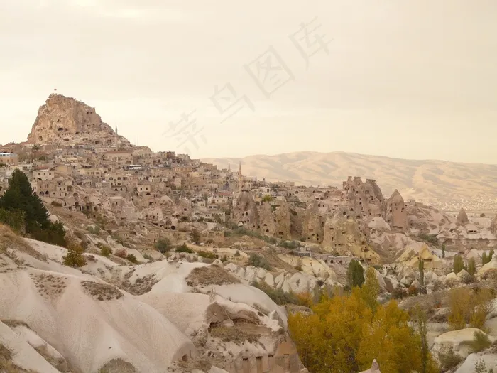 乌奇希萨尔，山，岩，城堡，卡帕多细亚，内夫谢希尔