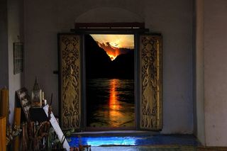 寺，老挝，亚洲，扫管,,旅行，佛教，佛教