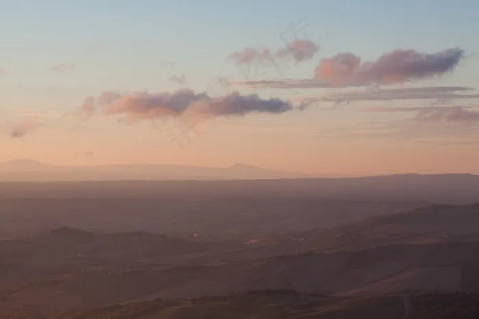 Abendstimmung，日落，余辉，傍晚的天空，自然