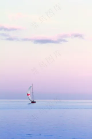 帆船，水，黄昏，垂直，夏天，游艇，旅行