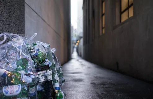 走廊，垃圾，景深，城市，地面，空