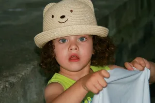 儿童，卷发，蓝眼睛，帽子，循环，不错