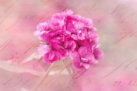 康乃馨，开花，花，粉红色，贺卡