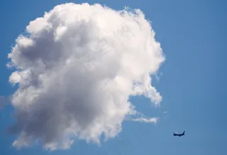 飞机，天空，飞行，飞，旅行，飞机，意见，机翼