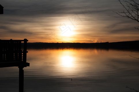 阿默湖，湖，巴伐利亚，自然，镜像，网络