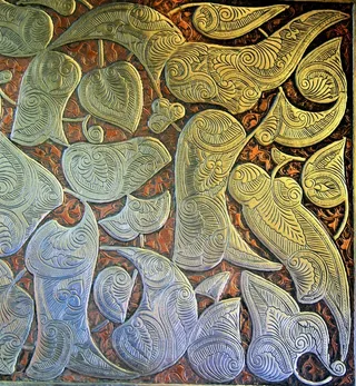 金属盘，盘，压花板，装饰