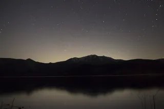 风景，山，星星，天空，黑暗，夜晚，晚上