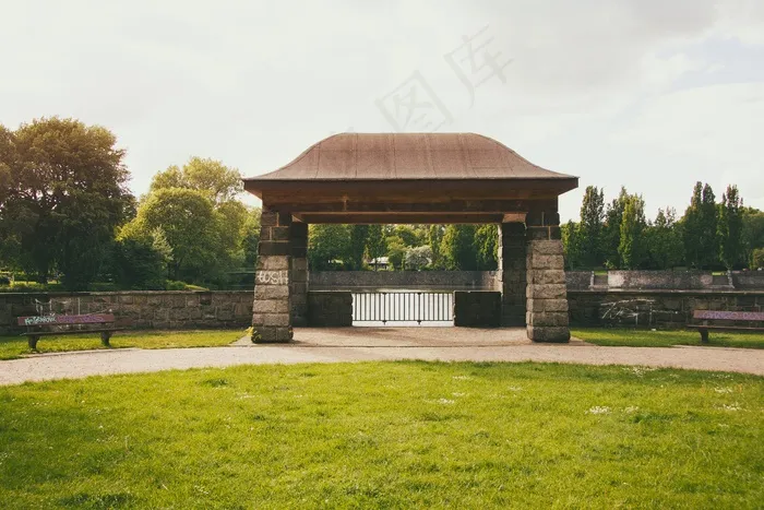 亭楼,顶盖门,自然公园,建筑,寺塔,汉堡公园