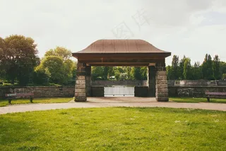 亭楼,顶盖门,自然公园,建筑,寺塔,汉堡公园