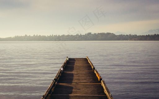 码头，湖，水，码头，性质，木，木，宁静