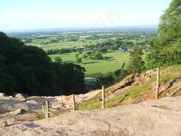 农村，看法，自然，国家，自然，山顶