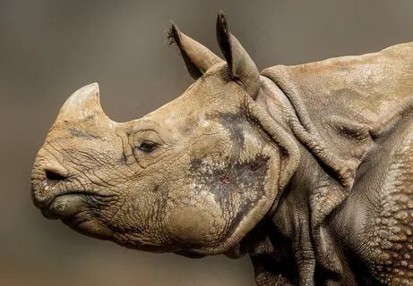 犀牛，角，厚皮动物，动物园，大游戏，动物肖像