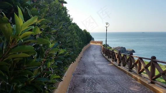 韩国，巨济市，景观，步道，假期，夏天，步行