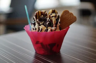 冰，香蕉，美味，冰淇淋圣代，香蕉