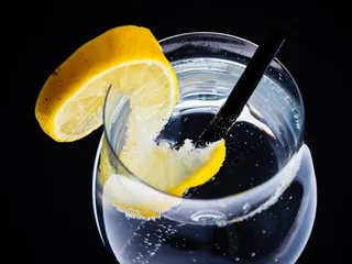 玻璃，水，反射，气泡，饮料，蓝色