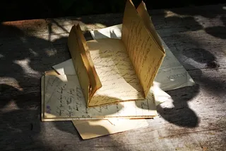 信件，文具，旧，古董，字体，手写