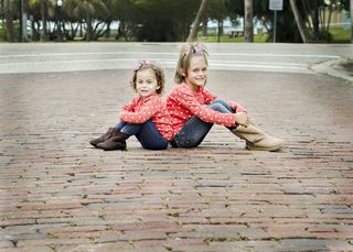 姐妹，孩子们，儿童，女儿，家庭，坐