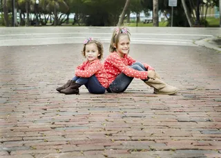 姐妹，孩子们，儿童，女儿，家庭，坐