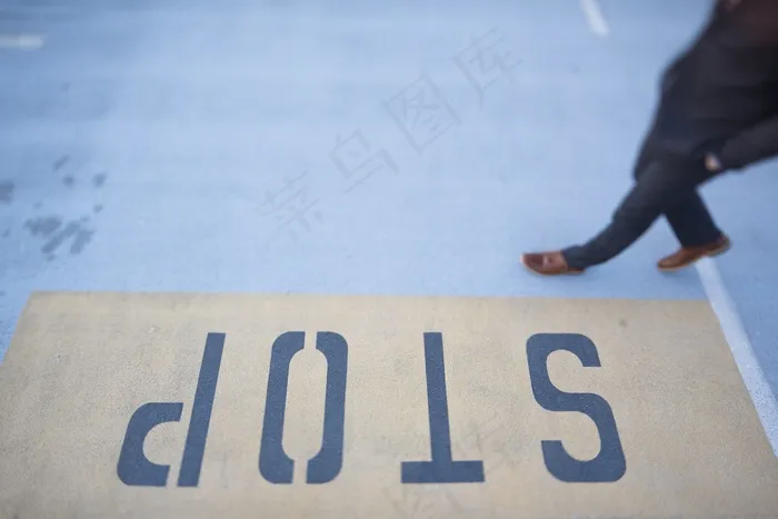 标志，停止，街，道路，行走，人，行人