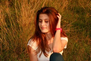 女孩，肖像，秋季，美女，植被