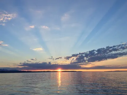 日落,普吉特海湾,太阳光线,水,大海,海洋,太阳 日落,普吉特海湾,太阳光线,水,大海,海洋,太阳