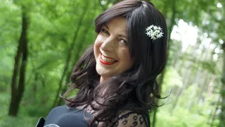 白雪公主，森林，花，紧身胸衣，树木