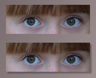 眼睛，孩子，女孩，看