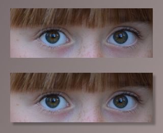 眼睛，孩子，女孩，看