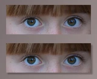 眼睛，孩子，女孩，看