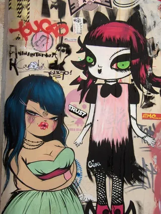 巴塞罗那街头艺术，颜色