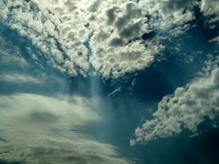 云，天空，白色，蓝色，蓬松