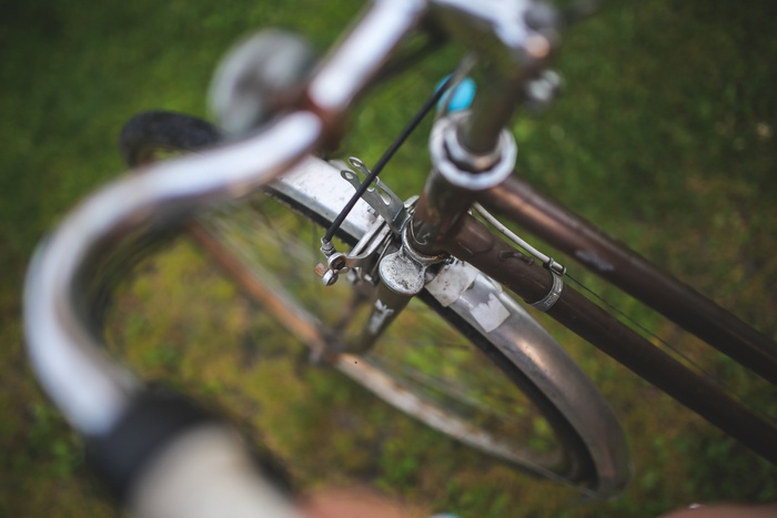 自行车，车轮，刹车，时尚，草