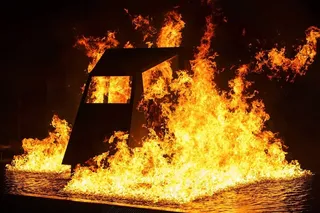 火，火焰，夜，燃烧，热，危险，消防员