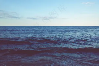 海洋，大海，水，波浪，地平线，天空，蓝色，自然