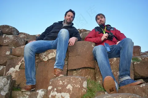 摄影师，人，岩石，岩层